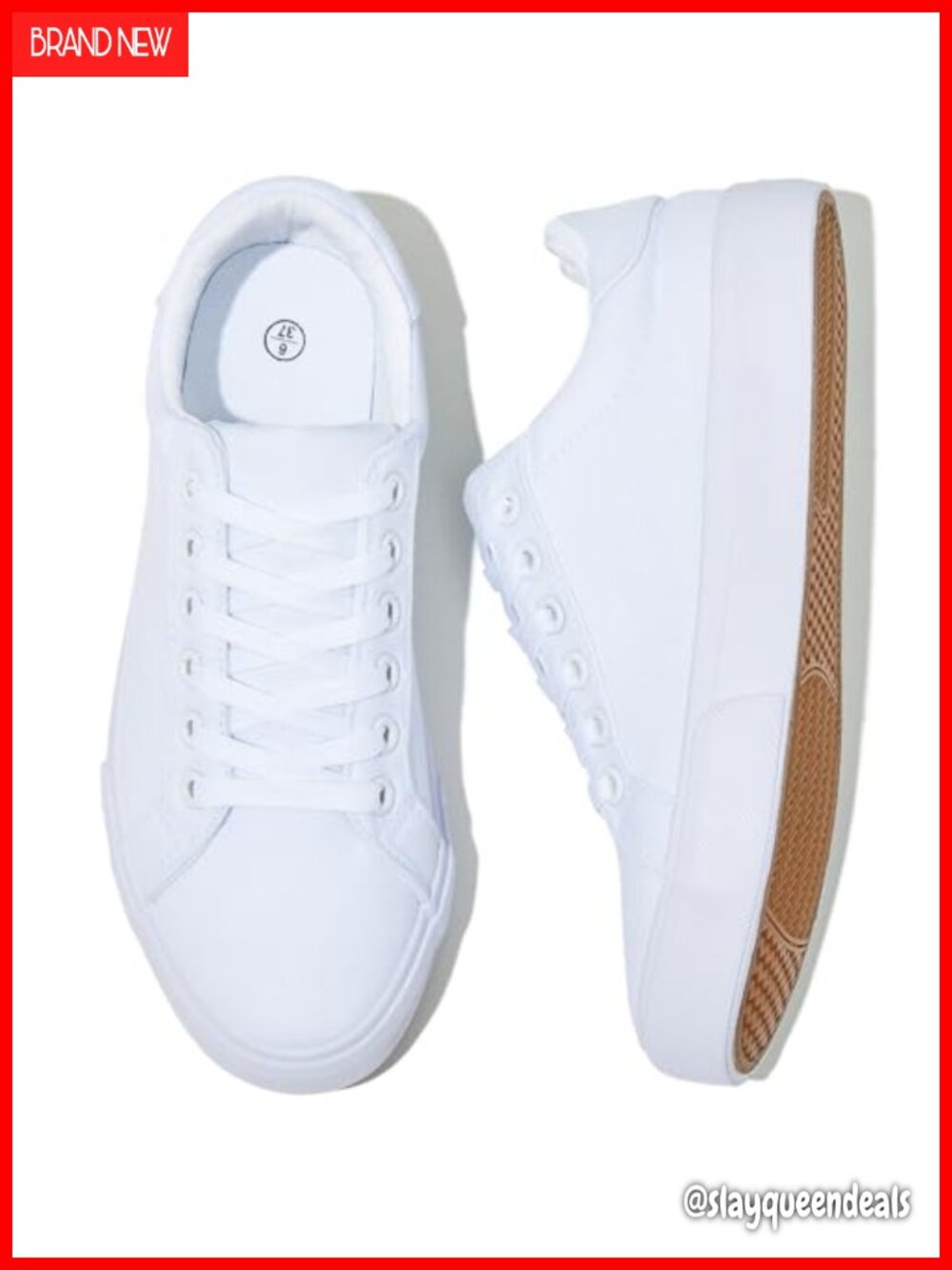 Rominz Women's Canvas Tennis Shoes Lace-Up Sneakers